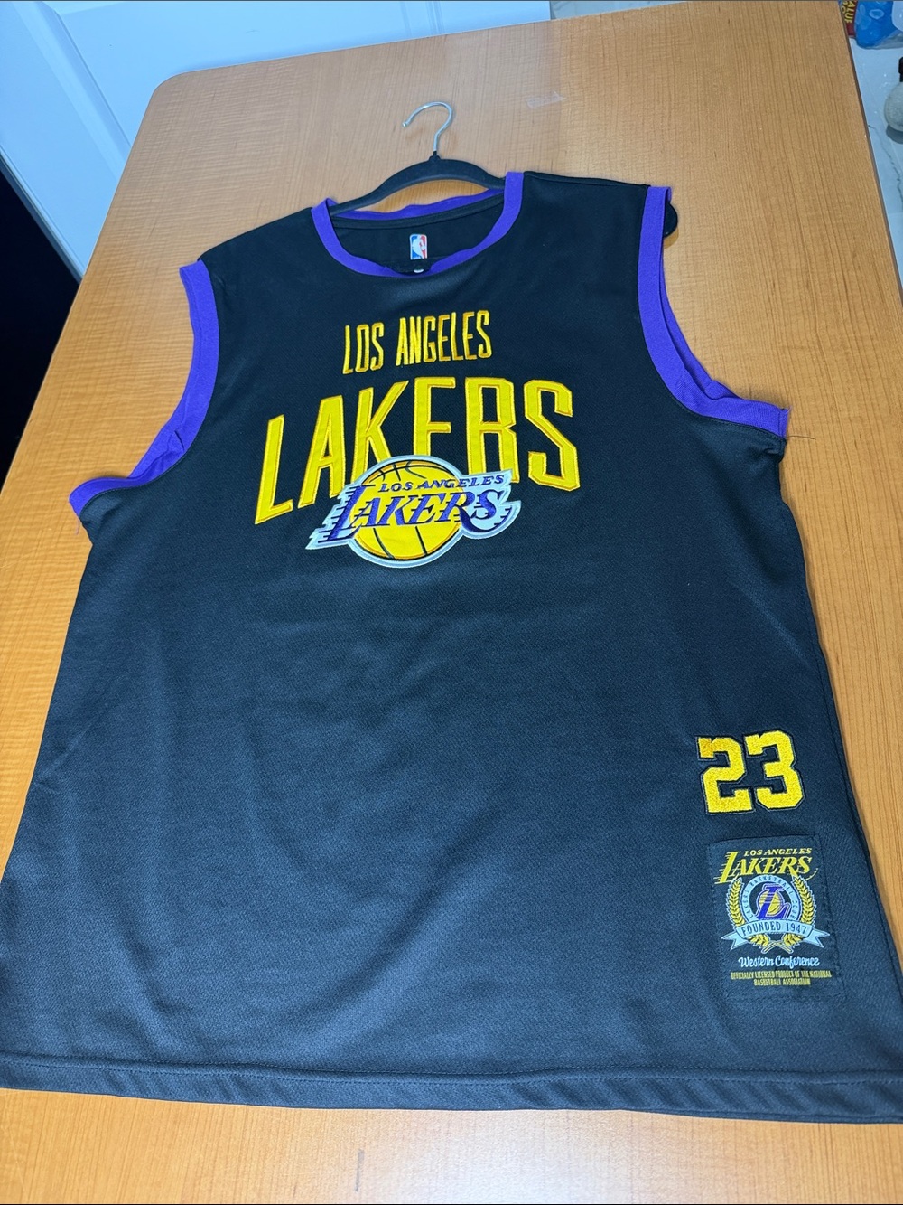 NBA Los Angeles Lakers Black & Purple Sleeveless Jersey Top